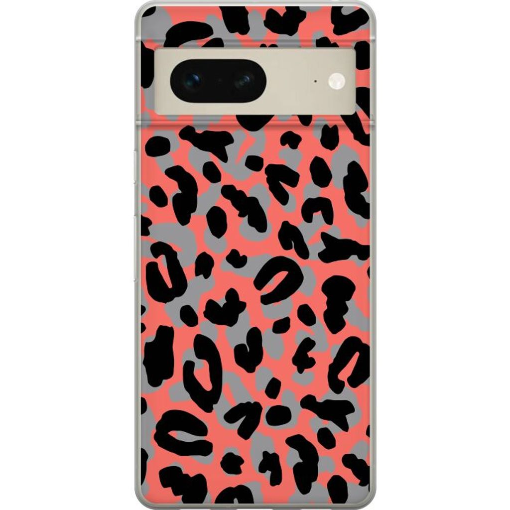 Google Pixel 7 Läpinäkyvä Puhelinkotelo Leopardskrud