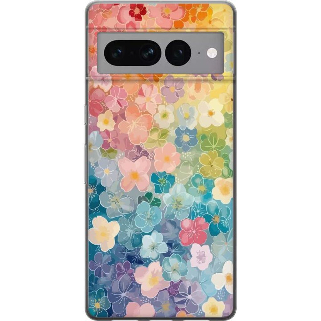 Google Pixel 7 Pro Gjennomsiktig Telefondeksel Miniatyrblommor