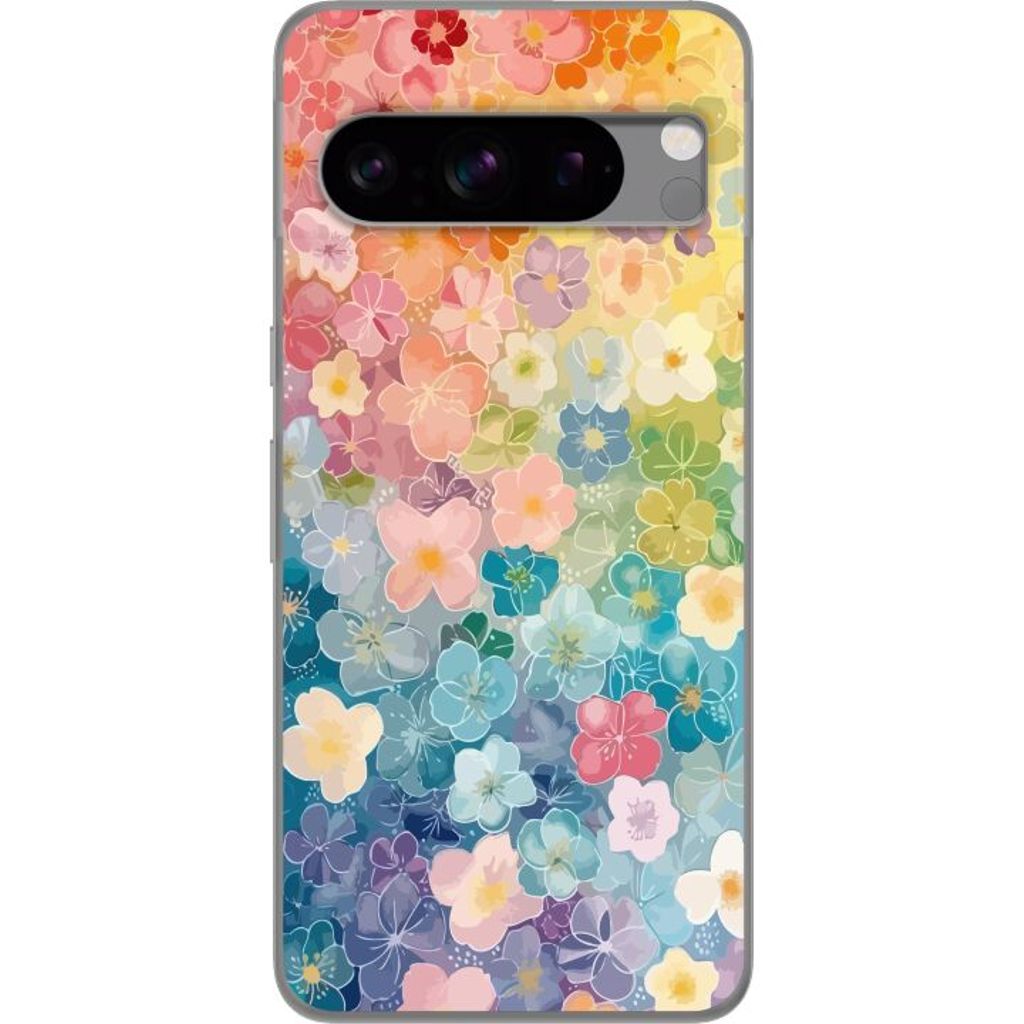 Google Pixel 8 Pro Transparent Mobilskal Miniatyrblommor
