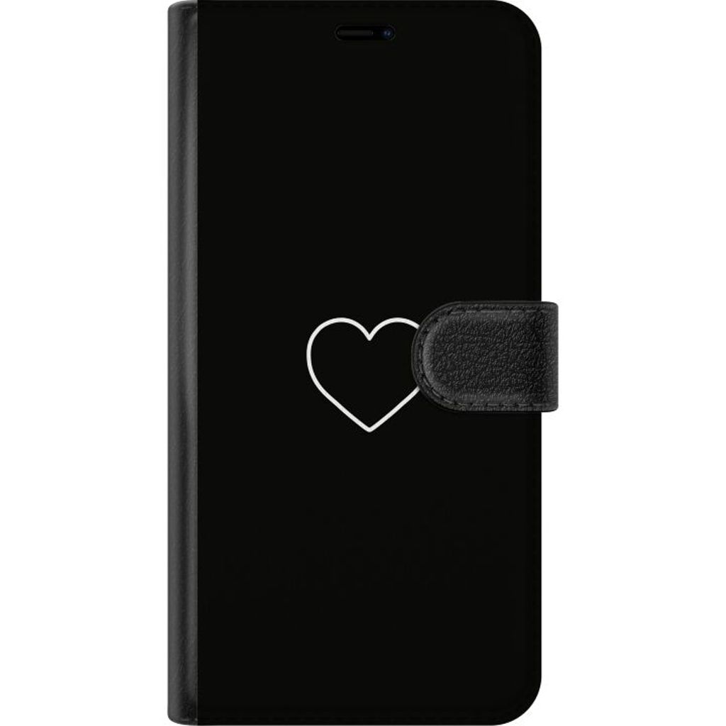 Google Pixel 9a Svart Plånboksfodral Hjärta