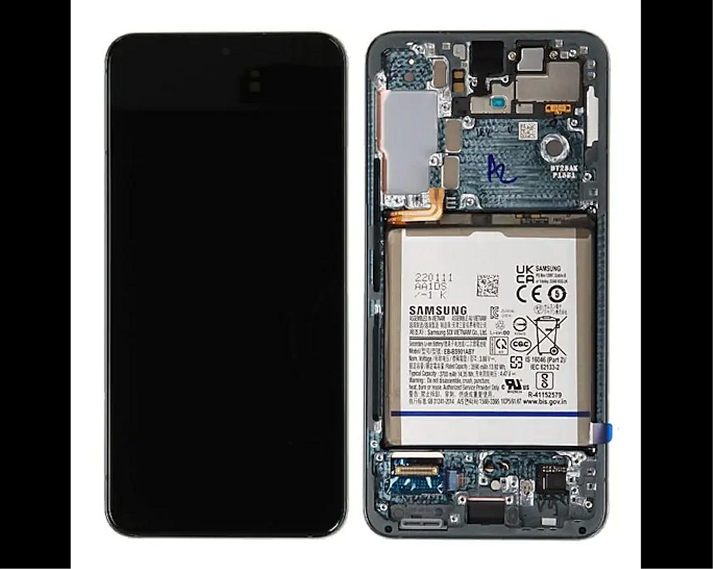 Samsung Galaxy S22 Skjerm med batteri Original- Grønn