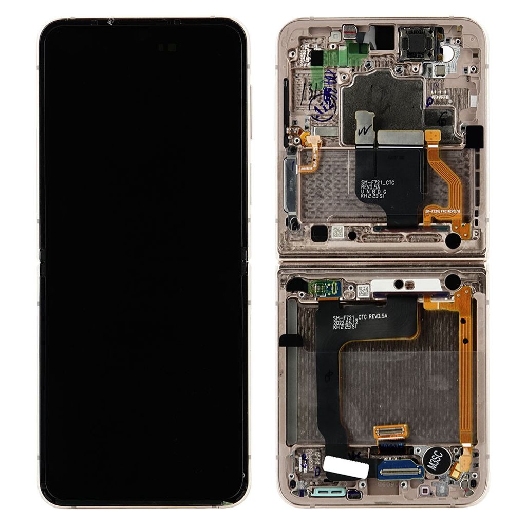 Samsung Galaxy Z Flip4 LCD Skærm Original - Pink Gold