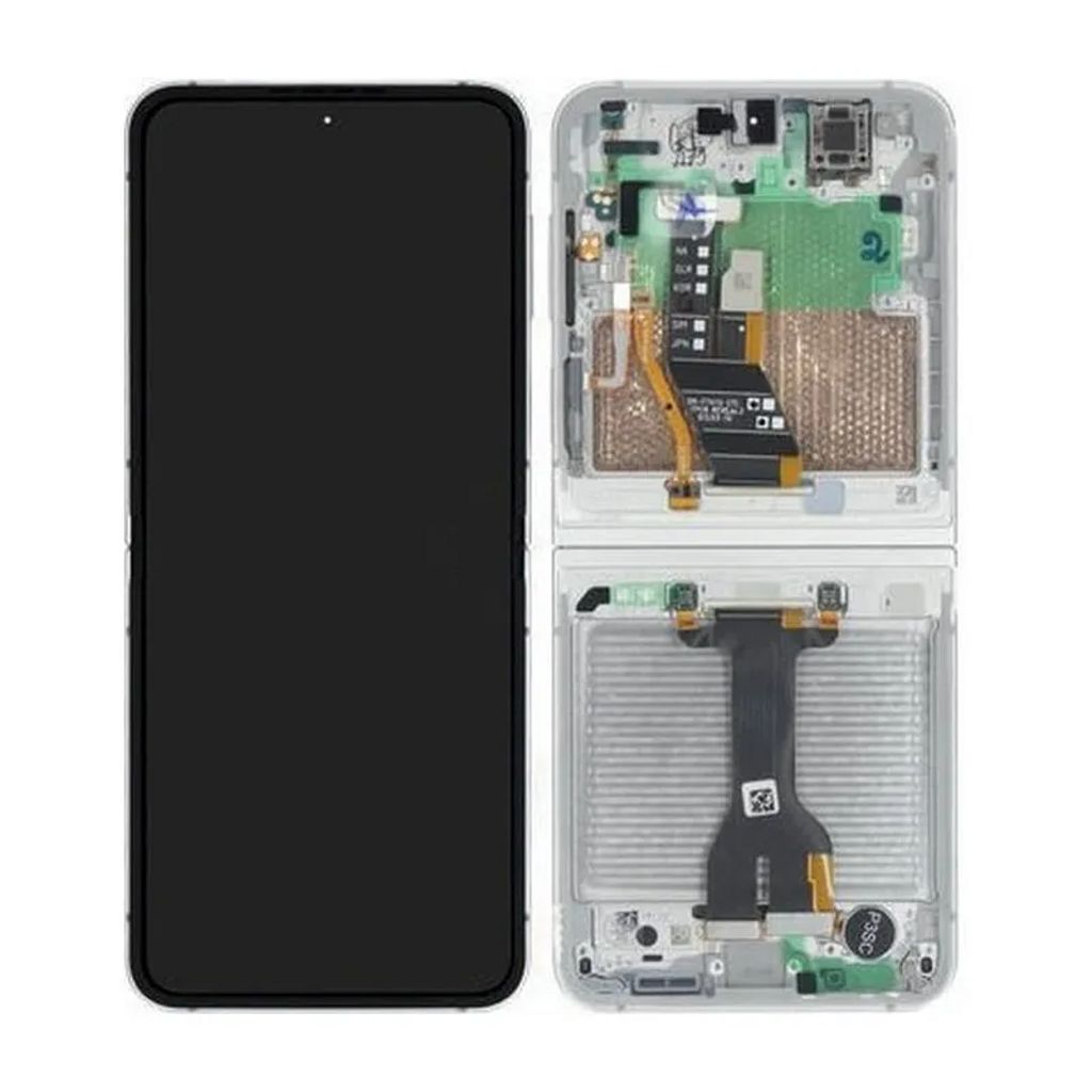 Samsung Galaxy Z Flip7 FE Näyttö sisäosa Alkuperäinen - Valkoinen
