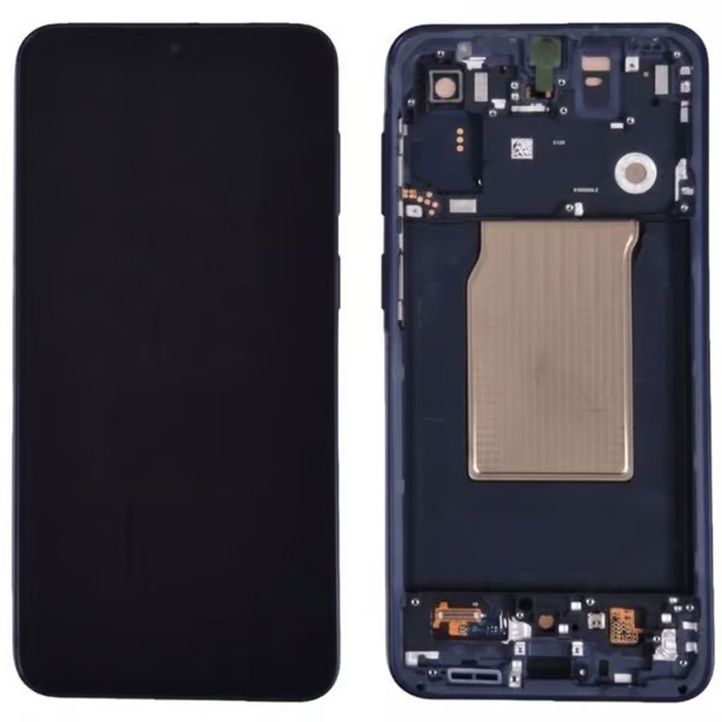 Samsung Galaxy A57 Original skärm med förmonterad ram - Marinblå