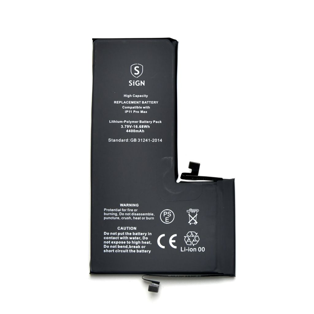iPhone 11 Pro Max:n suurikapasiteettinen akku - 4400 mAh