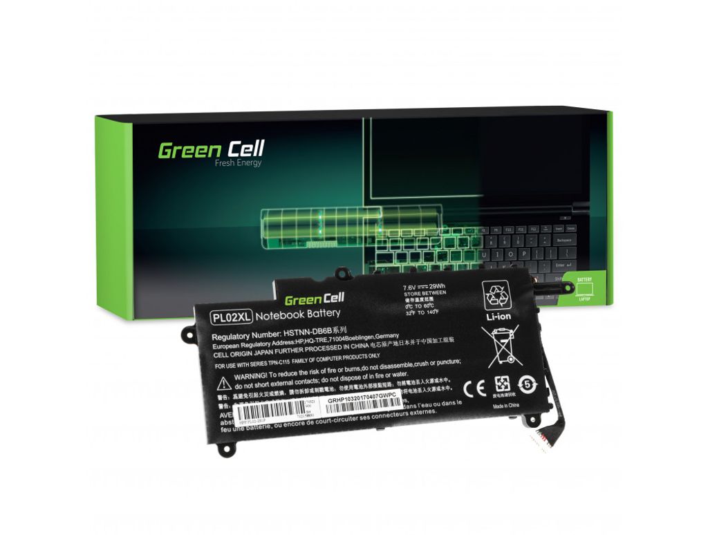 Green Cell-batteri til HP Pavilion x360 11-N HP x360 310 G1 osv., 7,6V 3400mAh
