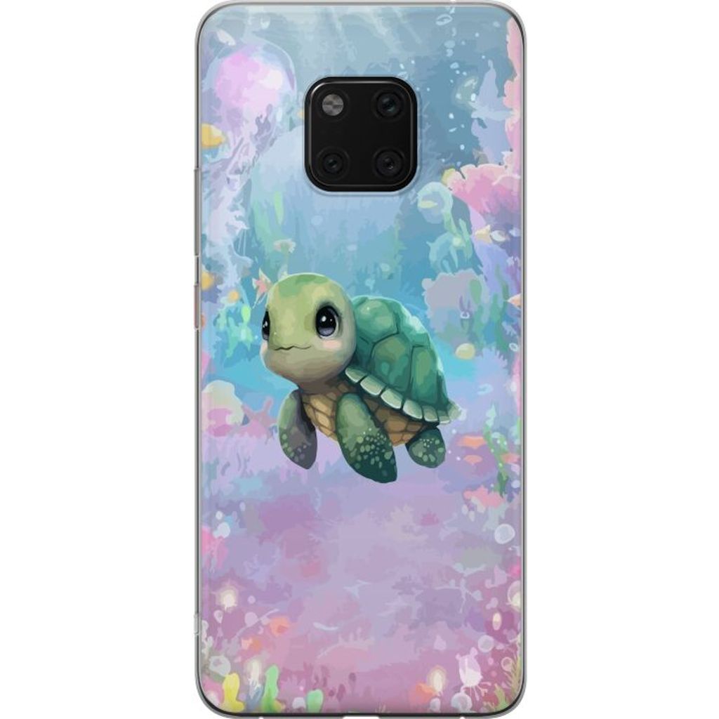 Huawei Mate 20 Pro Gennemsigtigt Telefoncover Simmande Sköldpadda