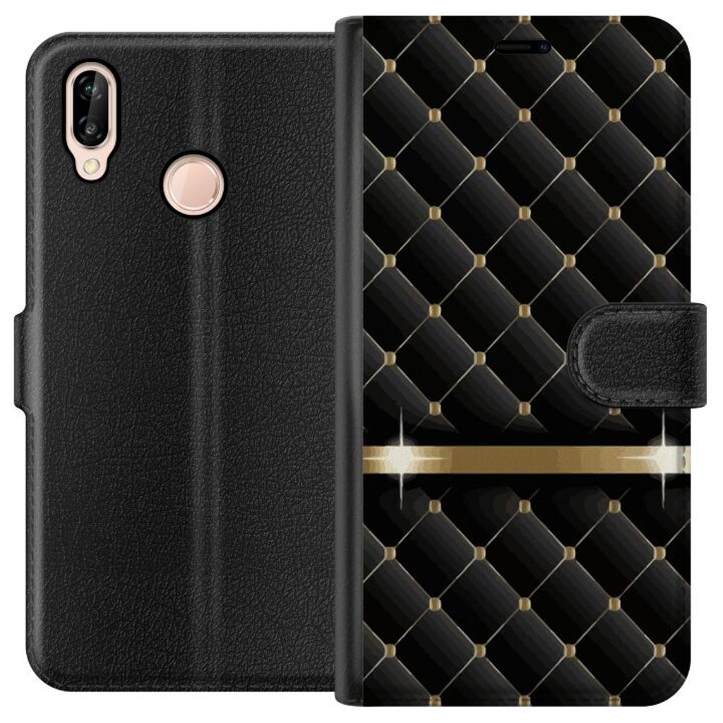 Huawei P20 lite Sort Lommebokdeksel Lyxigt