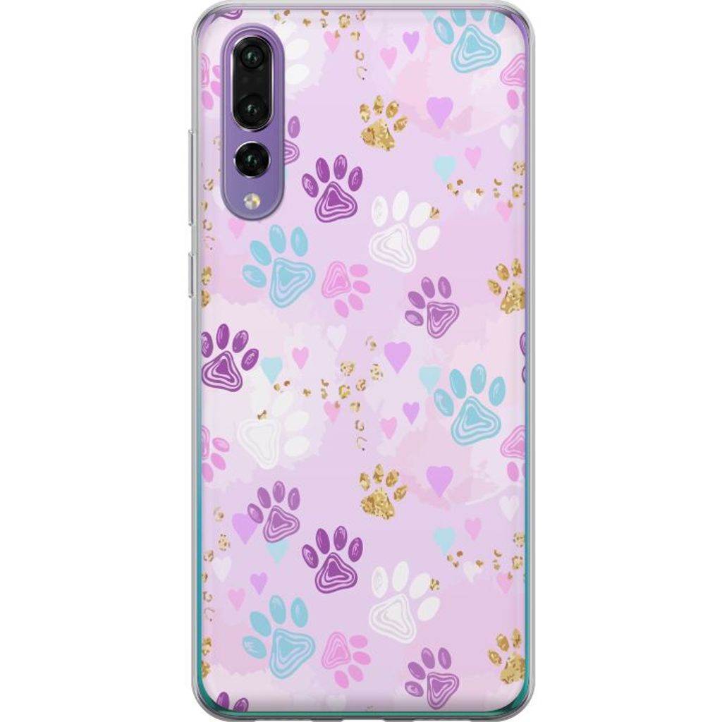 Huawei P20 Pro Gjennomsiktig Telefondeksel Kattavtryck