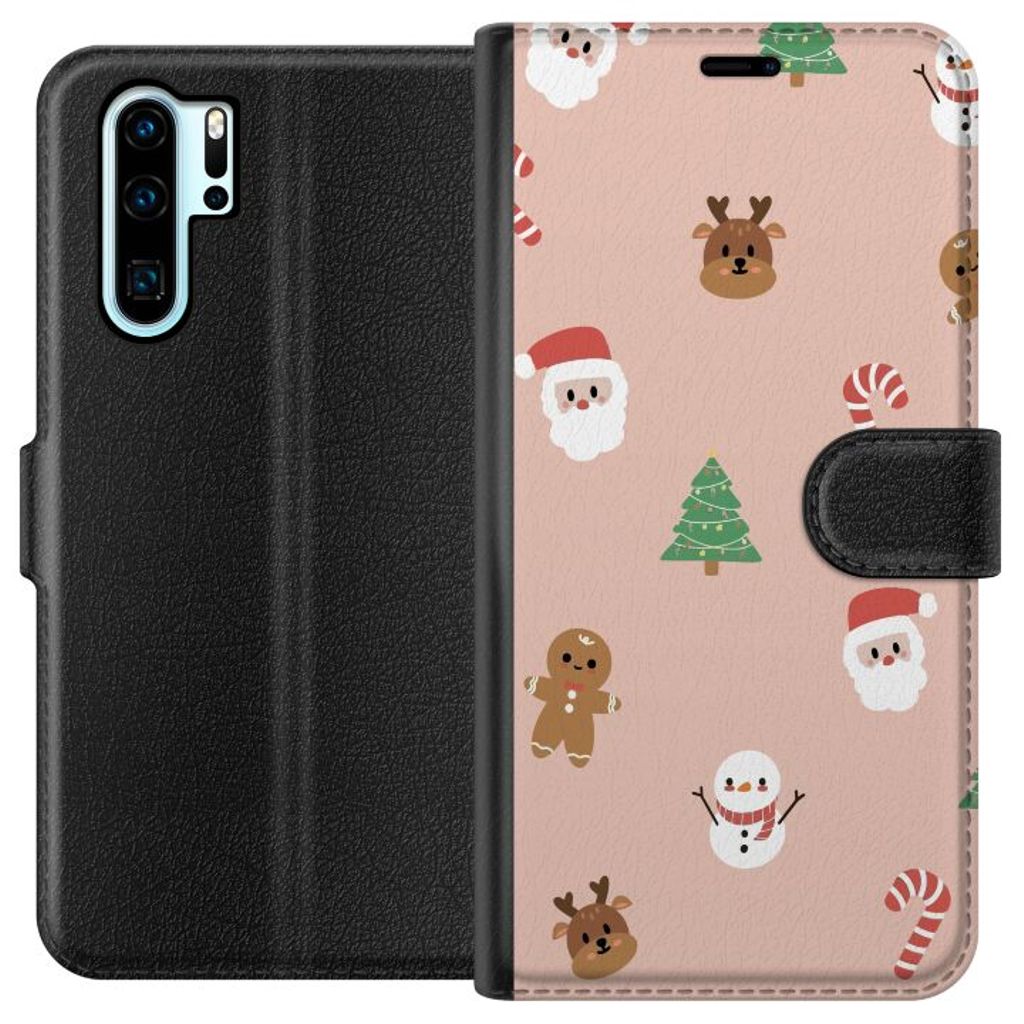 Huawei P30 Pro Sort Lommebokdeksel Klassisk Julfest