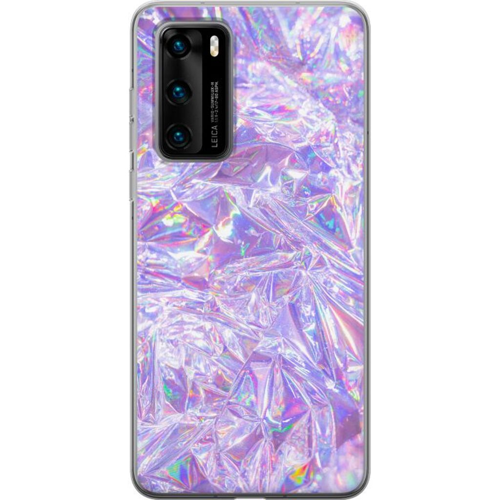 Huawei P40 Gjennomsiktig Telefondeksel Glitter