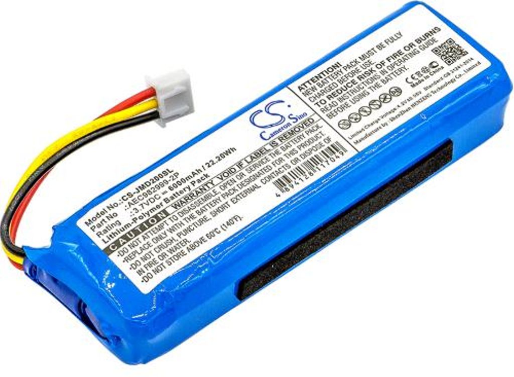 Batterie Remplacement Pour JBL Charge Essential - 6000mAh 3.7V, Compatible GSP1029102A, Par Cameron Sino