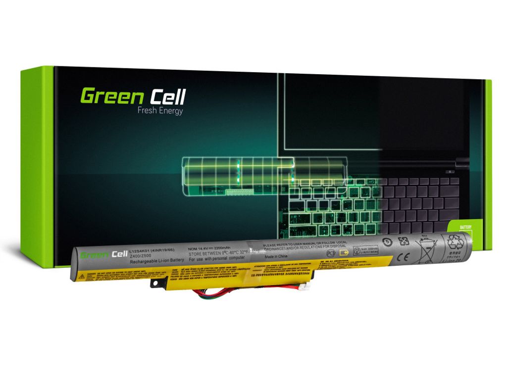 Green Cell-batteri til Lenovo IdeaPad P500, Z510 osv. 2200mAh, 14,4V