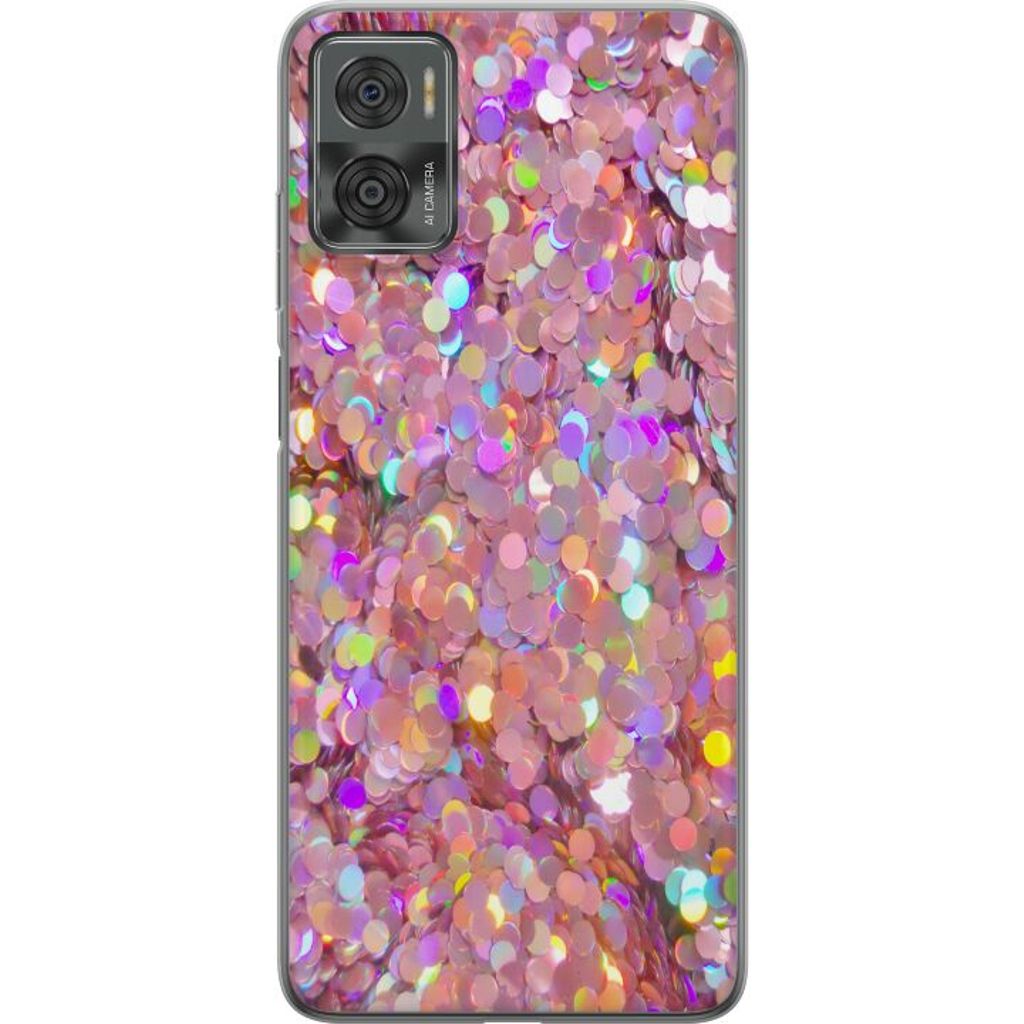Motorola Moto E22i Läpinäkyvä Puhelinkotelo Glitter