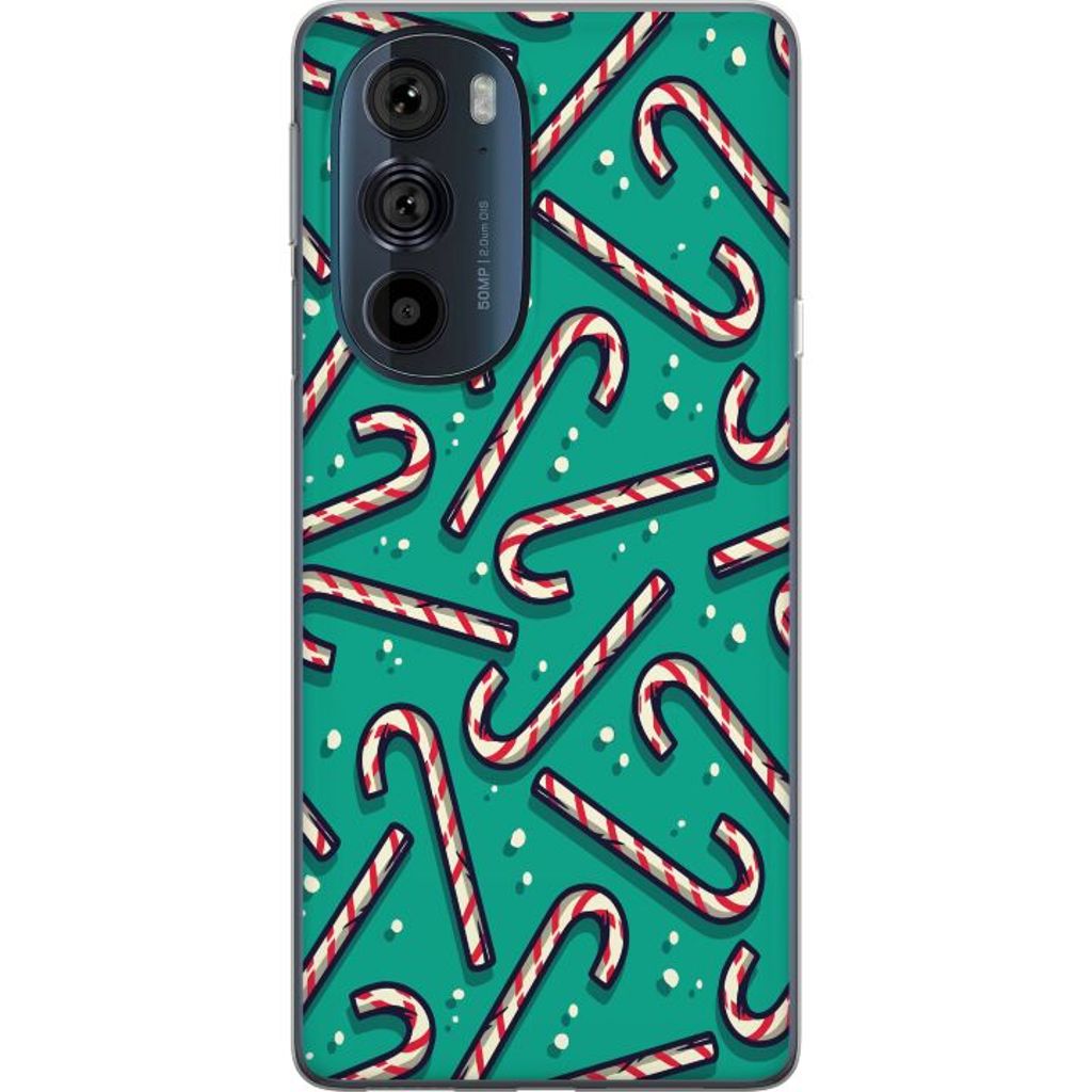 Motorola Edge 30 Pro Läpinäkyvä Puhelinkotelo Polkagris Mönster