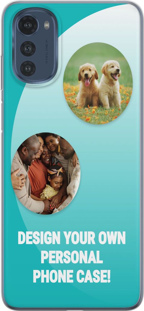 Suunnittele omat Motorola Moto E32s Läpinäkyvä kuori