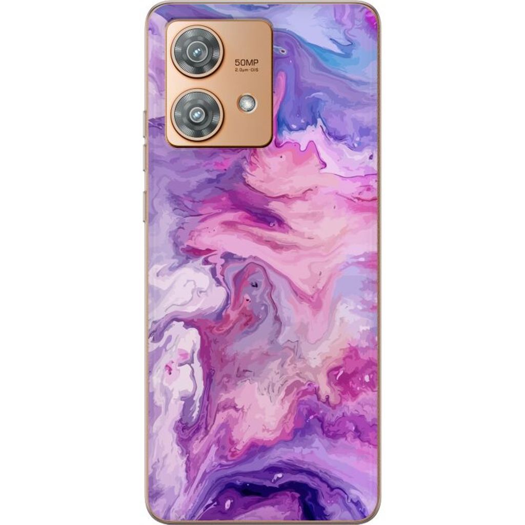 Motorola Edge 40 Neo Läpinäkyvä Puhelinkotelo Marmor