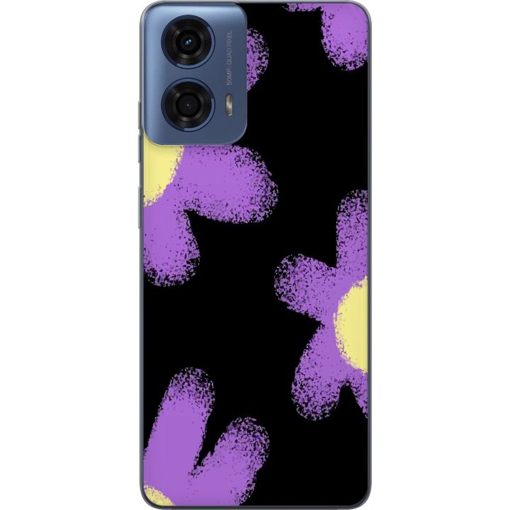 Motorola Moto G24 Transparent Mobilskal Blomsterskrud