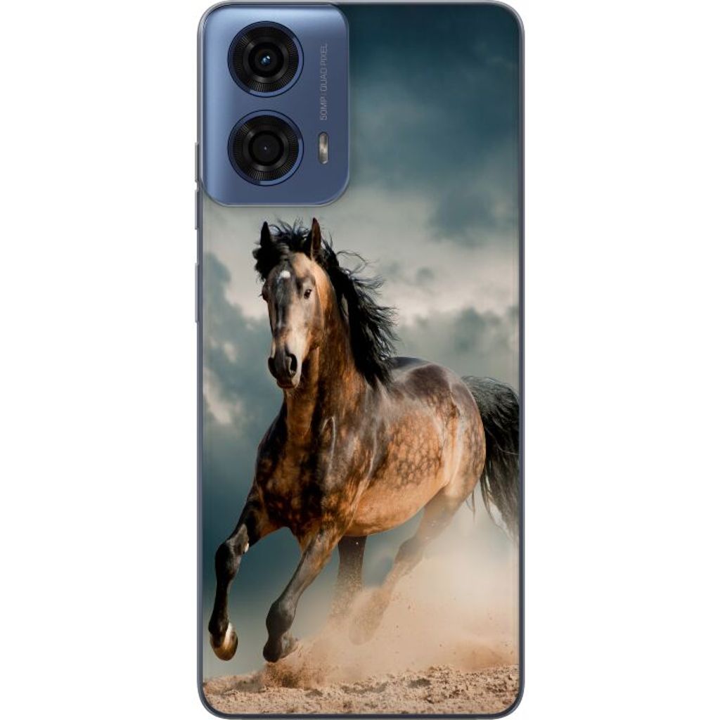 Motorola Moto G24 Transparent Mobilskal Springande Häst