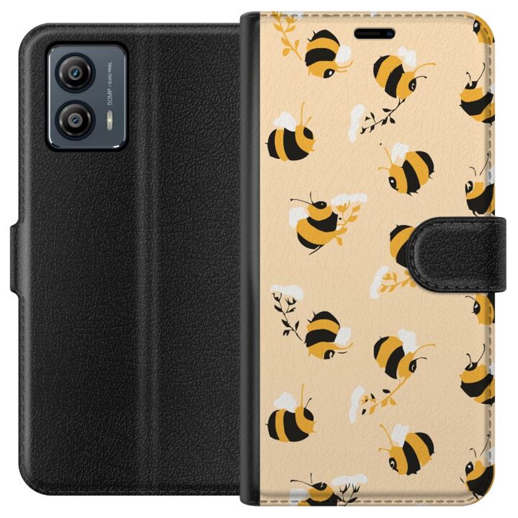 Motorola Moto G53 Musta Lompakkokotelo Humlor