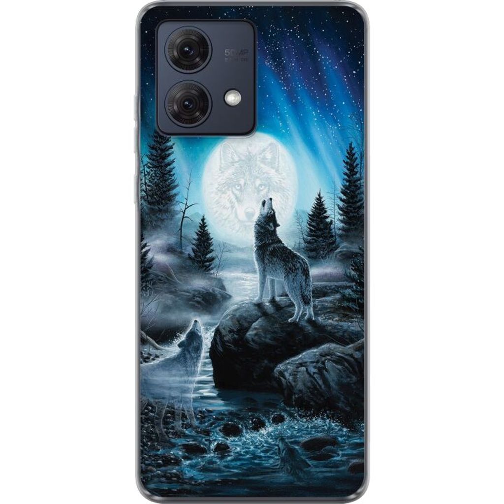 Motorola Moto G84 Transparent Mobilskal Varjar på natten