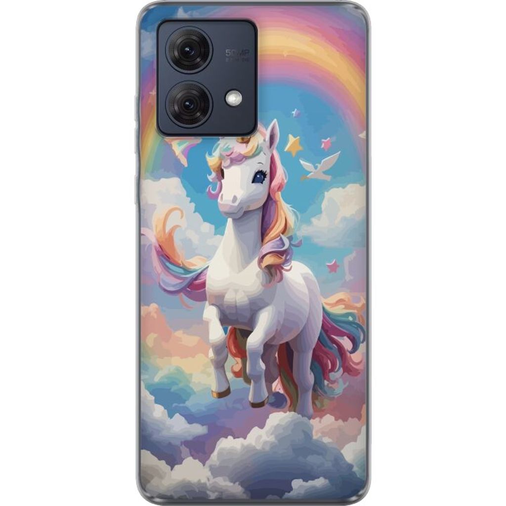 Motorola Moto G84 Transparent Mobilskal Stolt Enhörnig