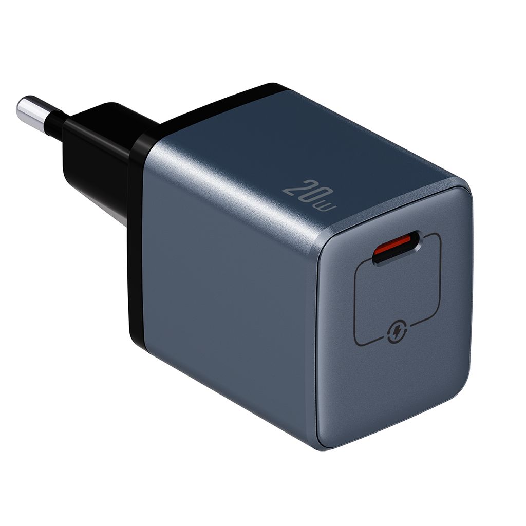 Fast Charger 20W GaN USB-C | NEXTBATT | Black/Gray
