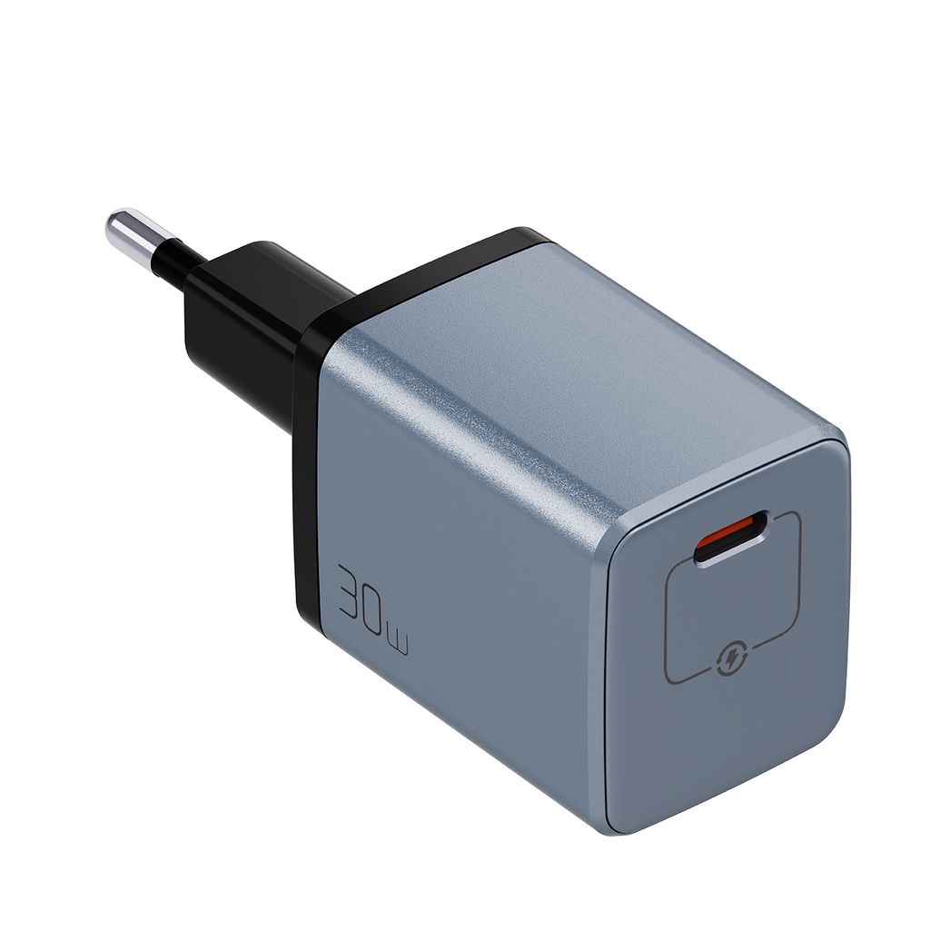 NEXTBATT 30W GaN USB-C Fast Charger – Black/Gray