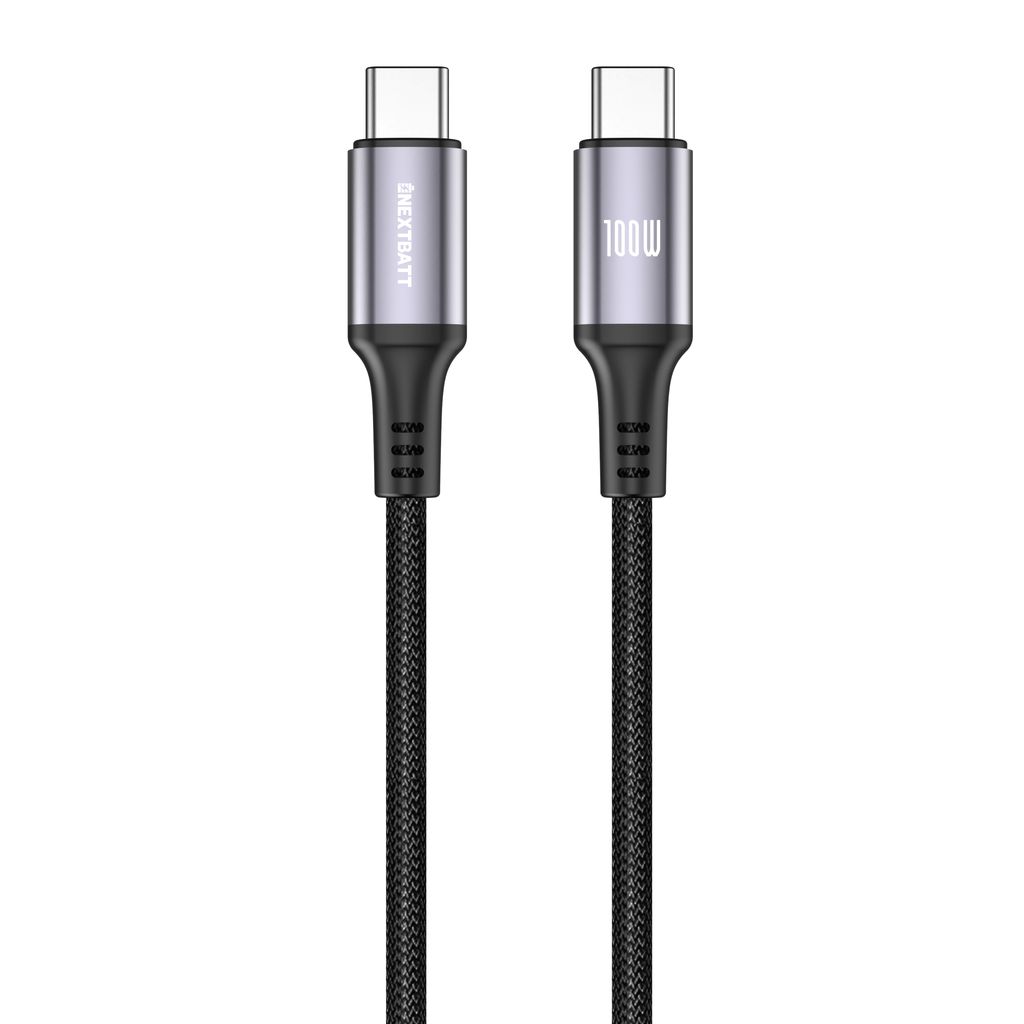 NEXTBATT USB-C to USB-C Cable 100W, 5A, 1m - Black