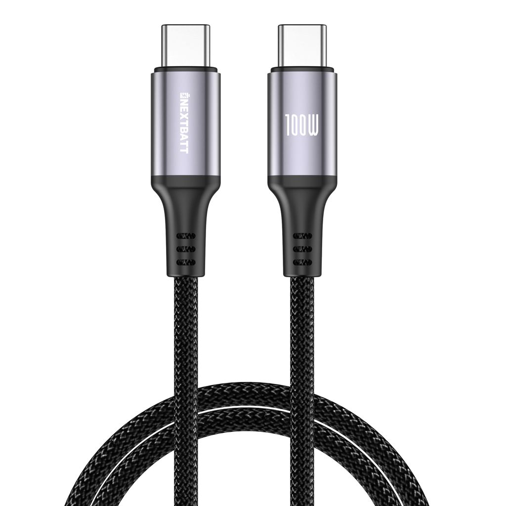 NEXTBATT USB-C to USB-C Cable 100W,  5A, 2m - Black