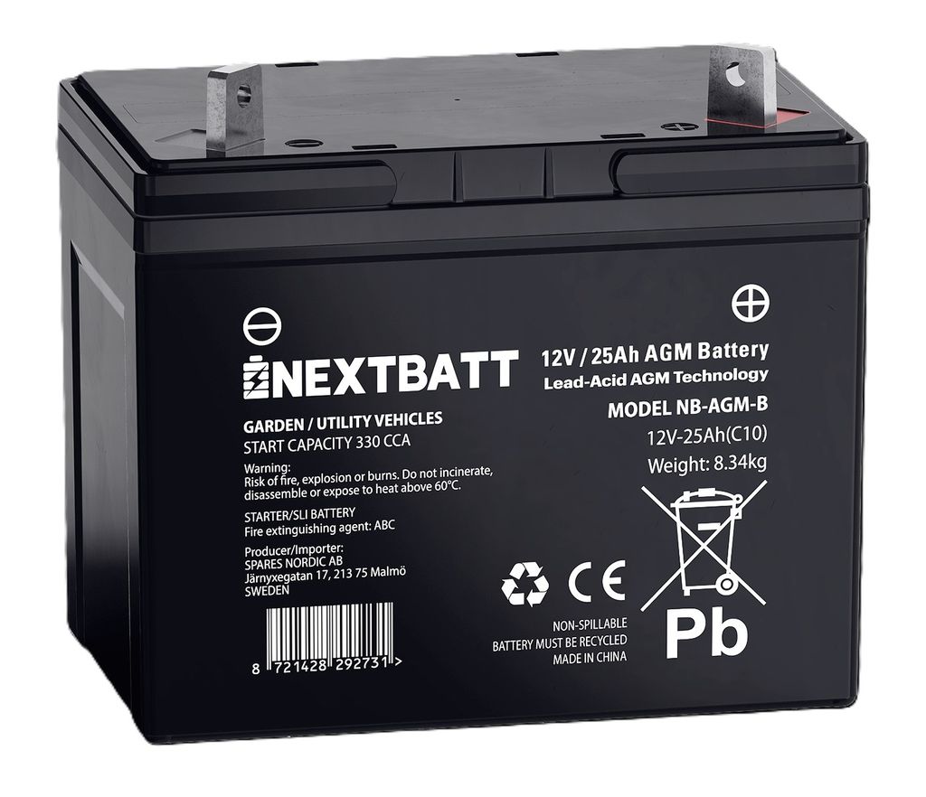 JONSERED LT 2313, 12V, 25Ah