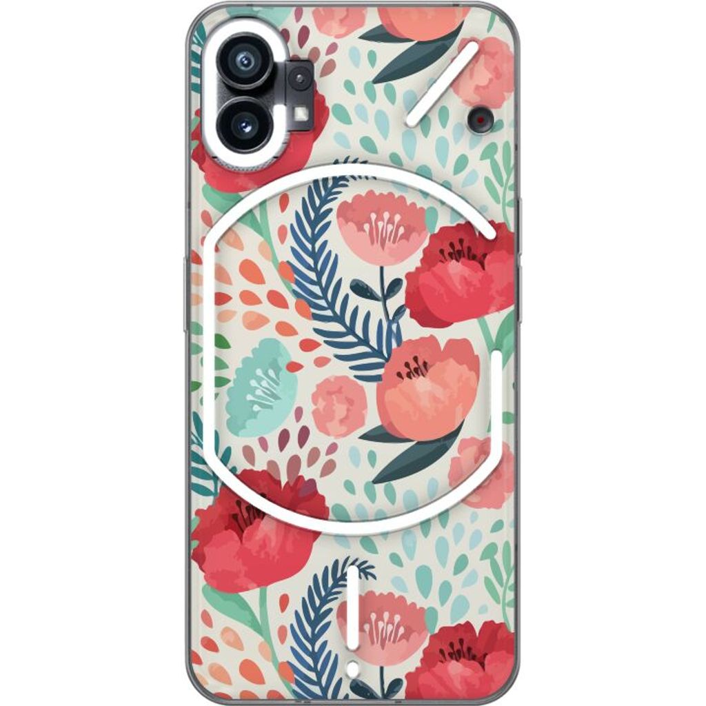 Nothing Phone (1) Gjennomsiktig Telefondeksel Flora