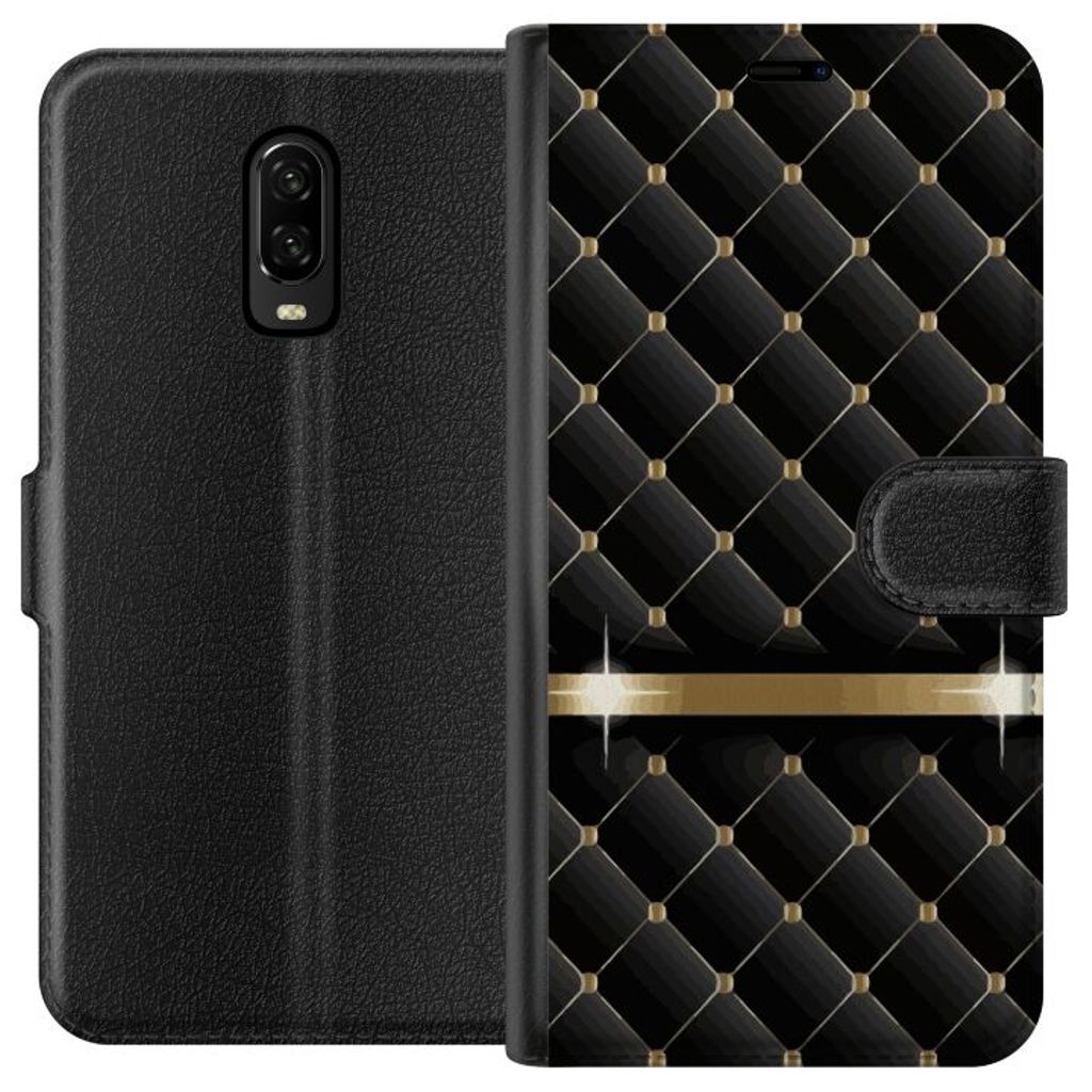 OnePlus 6T Sort Tegnebogsetui Lyxigt