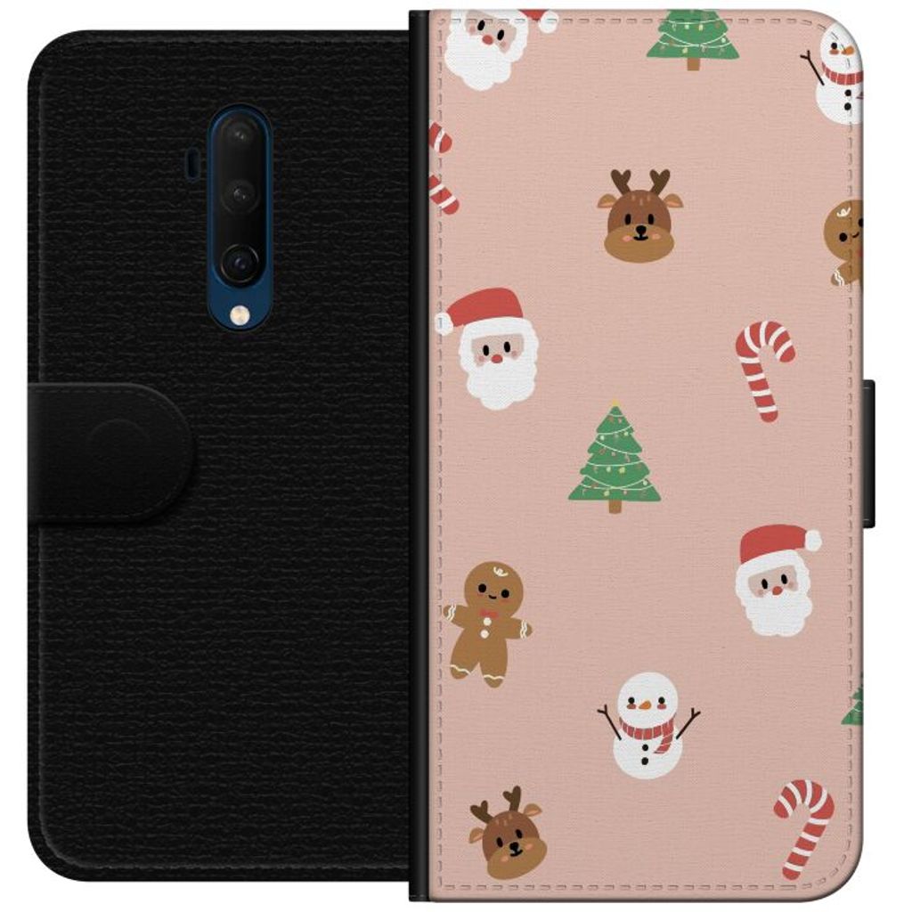 OnePlus 7T Pro Svart Plånboksfodral Klassisk Julfest