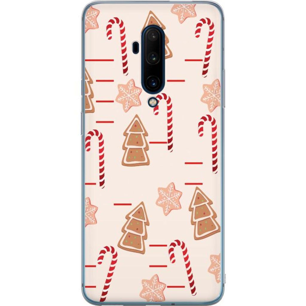 OnePlus 7T Pro Gjennomsiktig Telefondeksel Julens Godisglädje