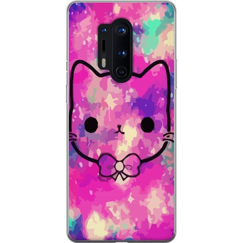 OnePlus 8 Pro Gennemsigtigt Telefoncover Katt