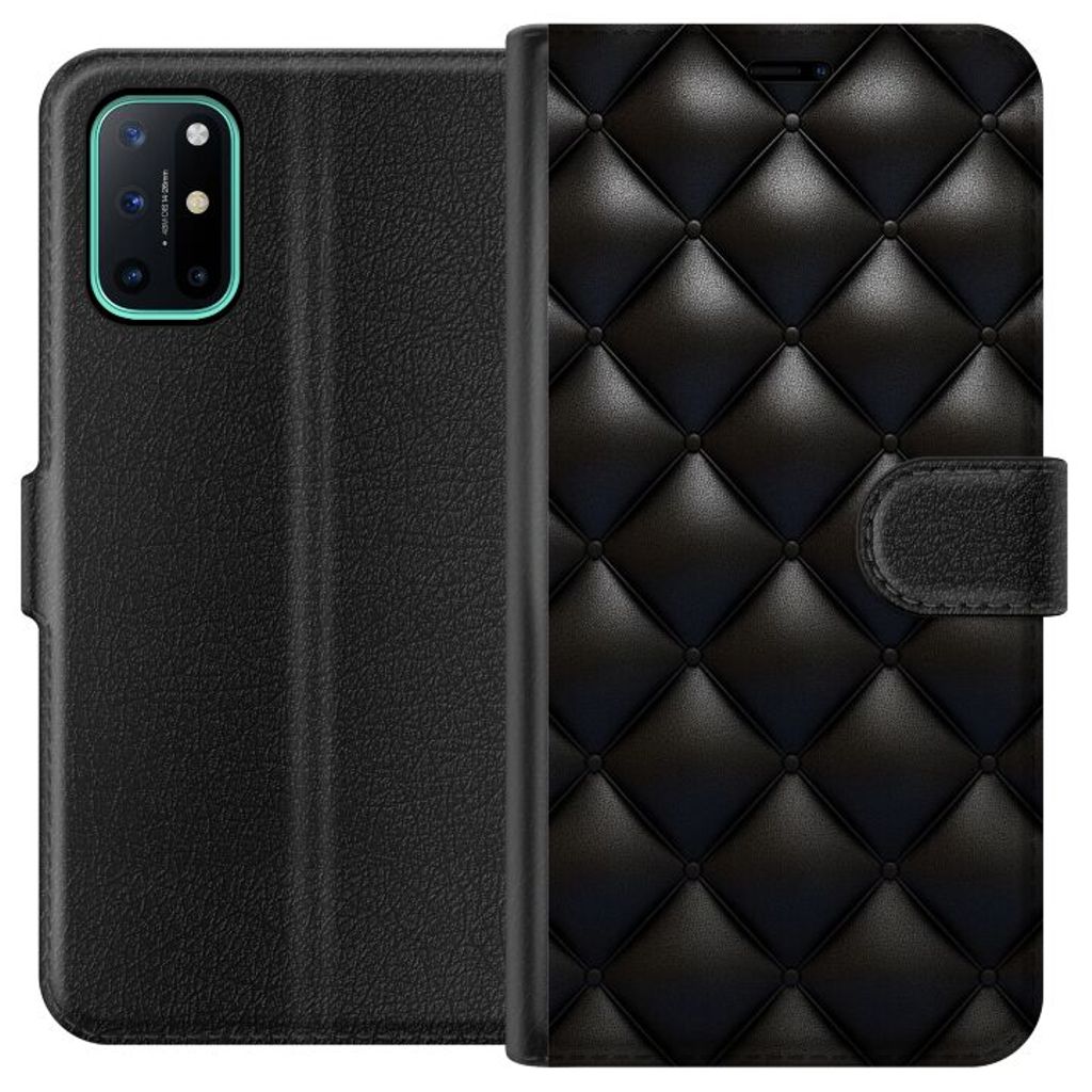 OnePlus 8T Sort Lommebokdeksel Lyxiga rutor