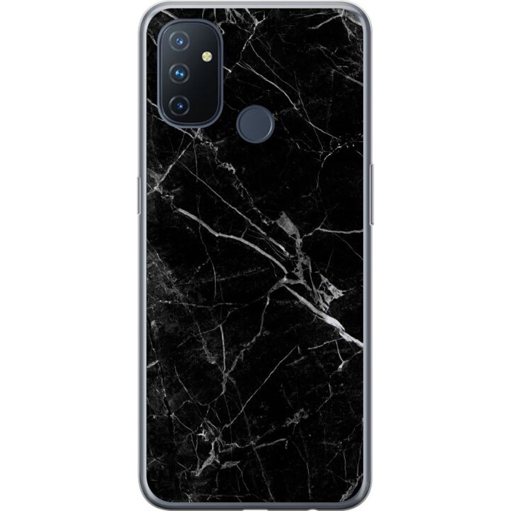 OnePlus Nord N100 Läpinäkyvä Puhelinkotelo Svart marmor