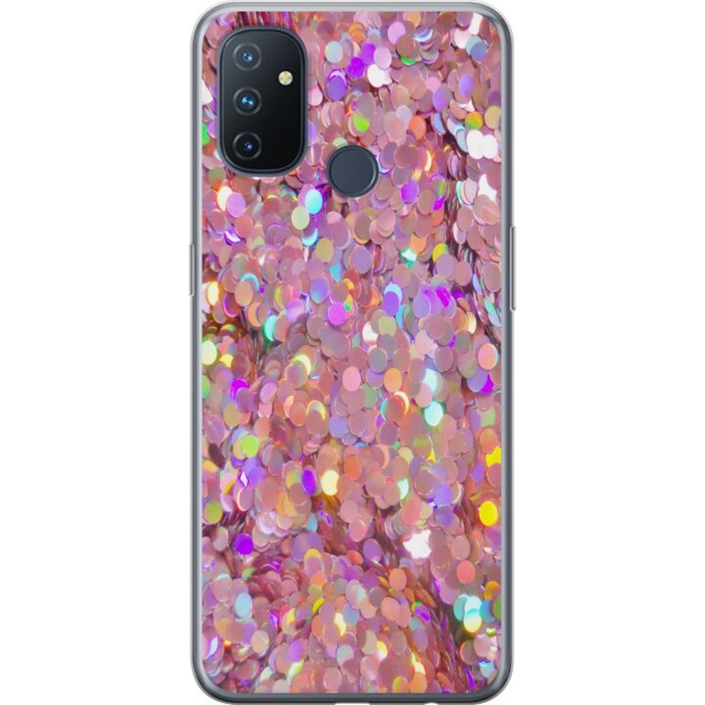 OnePlus Nord N100 Transparent Mobilskal Glitter