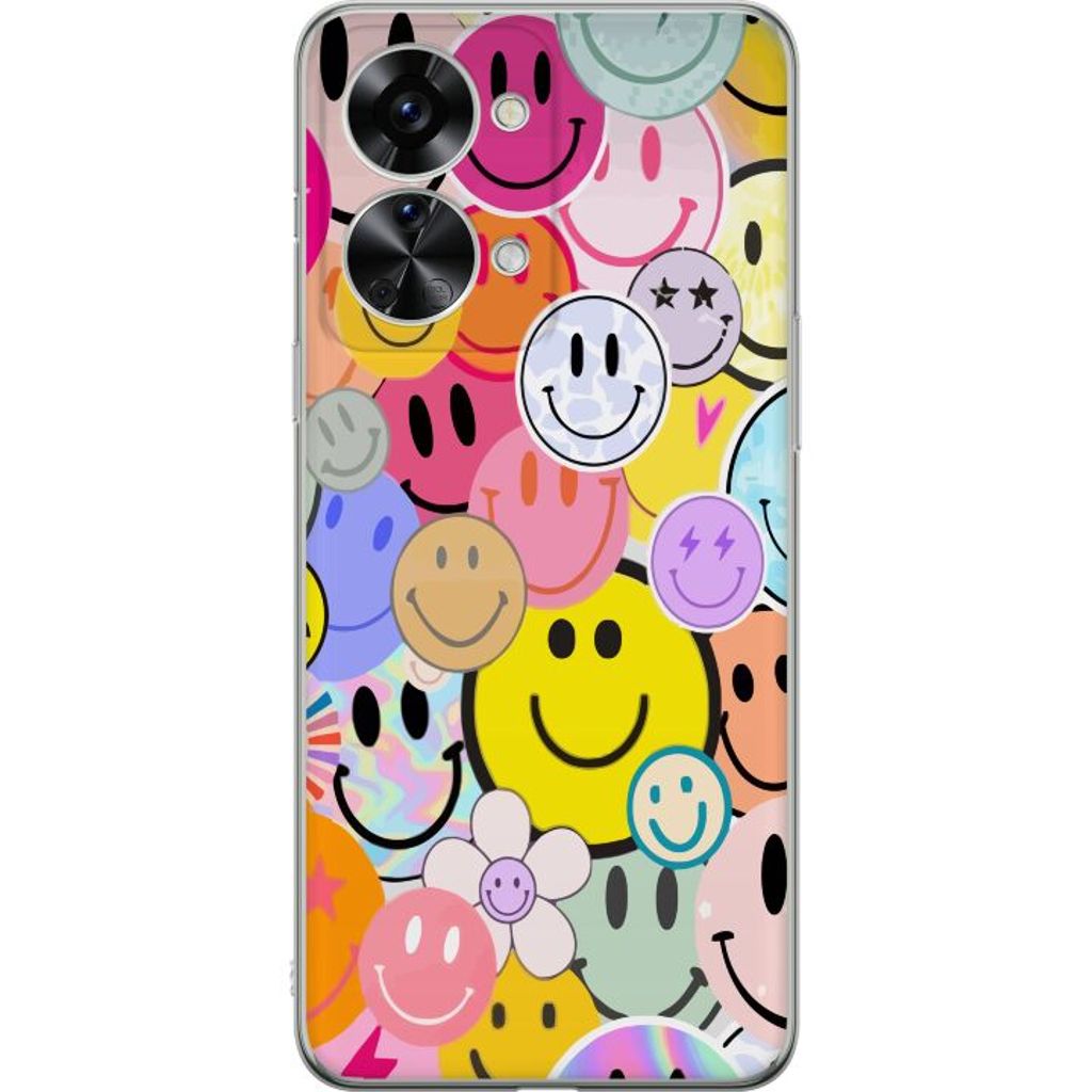 OnePlus Nord 2T Gennemsigtigt Telefoncover Leende Ansikten