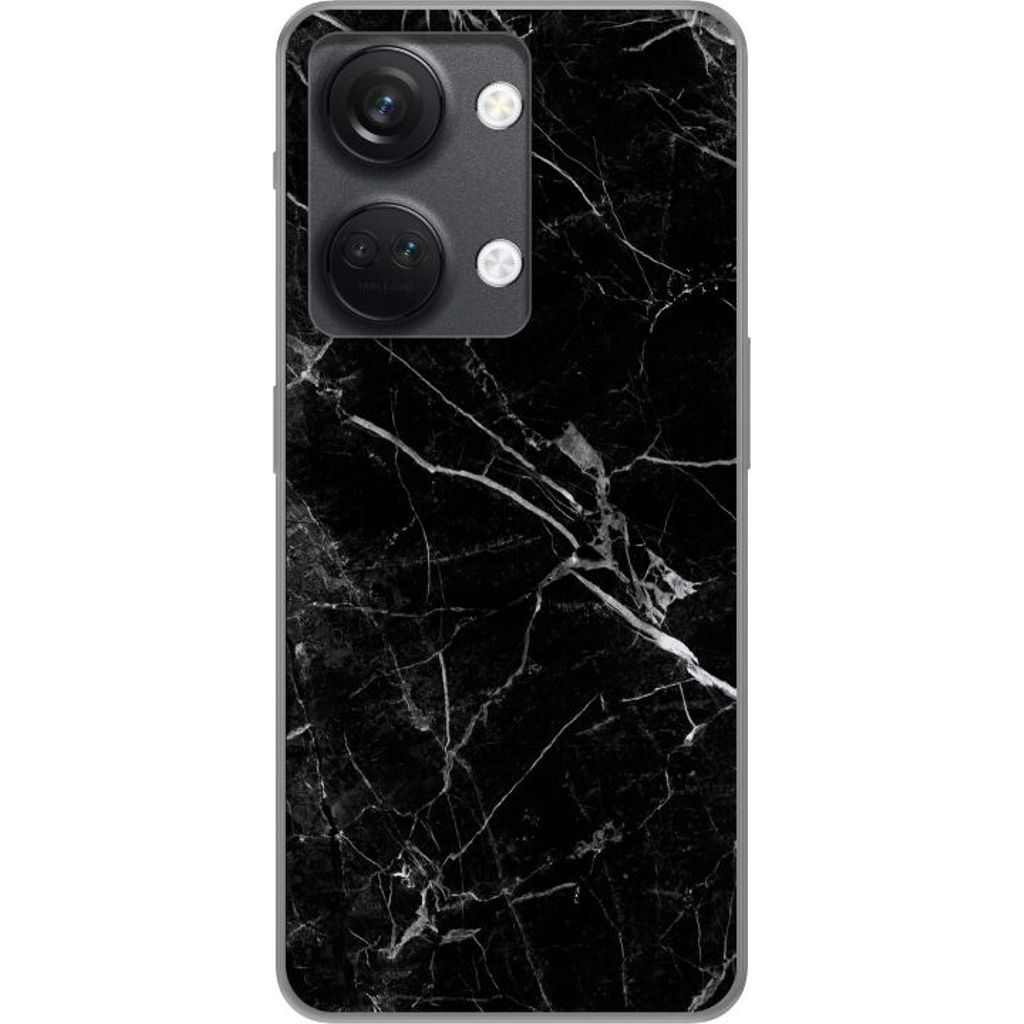 OnePlus Nord 3 Transparent Mobilskal Svart marmor