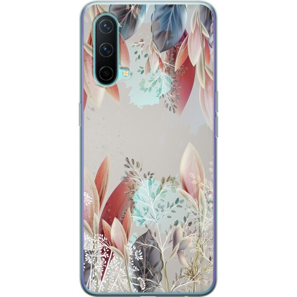 OnePlus Nord CE 5G Transparent Mobilskal Blommor