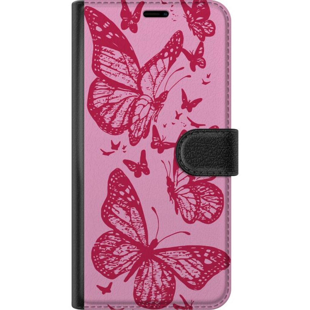 OnePlus Nord CE 2 Lite 5G Sort Lommebokdeksel Fjärilar