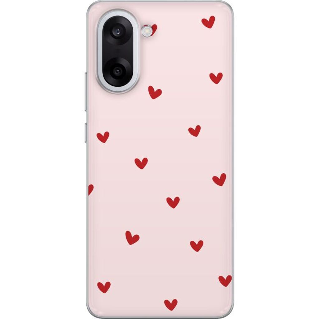 OnePlus Nord CE5 Läpinäkyvä Puhelinkotelo Små Hjärtan