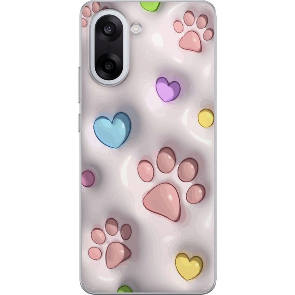 OnePlus Nord CE5 Läpinäkyvä Puhelinkotelo Fluffiga Tassar