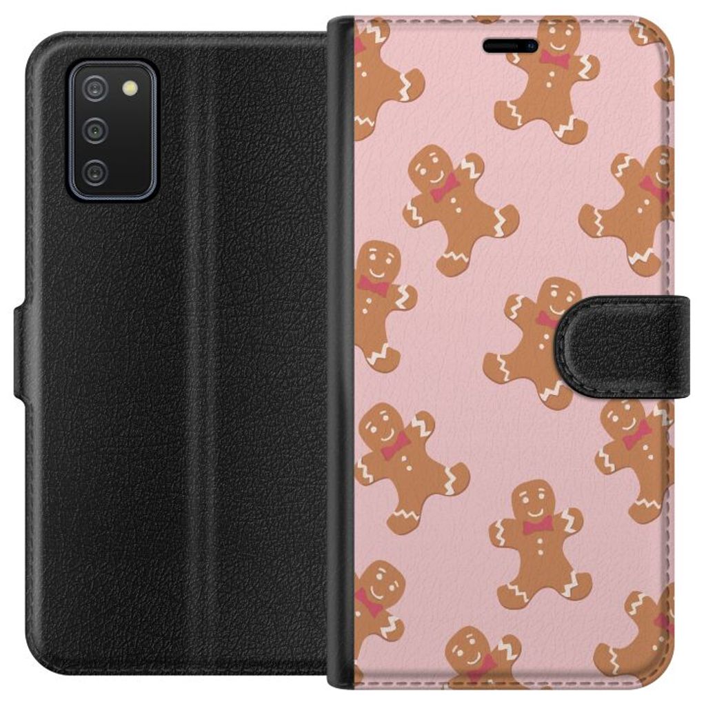 Samsung Galaxy A02s Sort Lommebokdeksel Pepparkaksgubbe