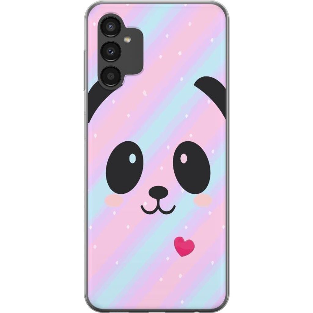 Samsung Galaxy A04s Transparent Mobilskal Glad panda