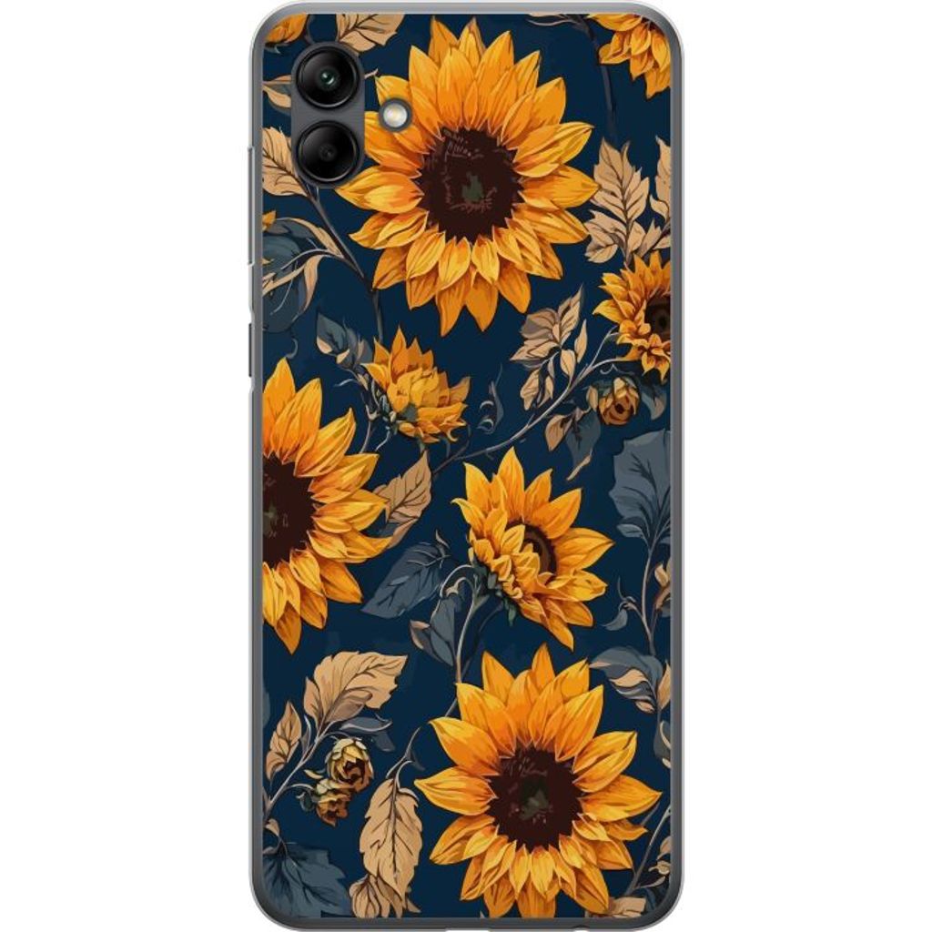 Samsung Galaxy A05 Gennemsigtigt Telefoncover Solrosor