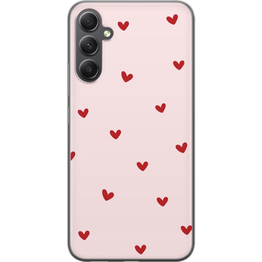 Samsung Galaxy A05s Transparent Mobilskal Små Hjärtan