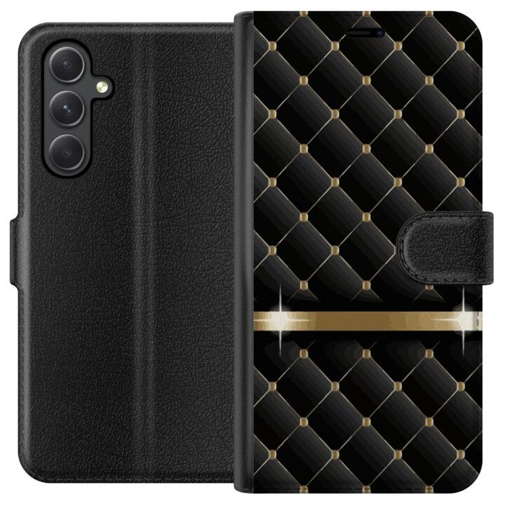 Samsung Galaxy A15 5G Svart Plånboksfodral Lyxigt